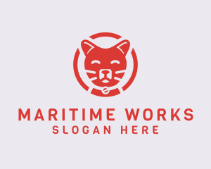 Happy Feline Cat logo design