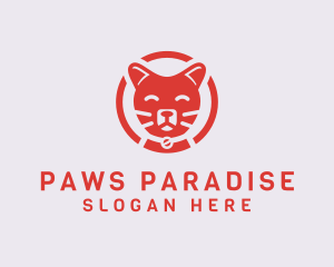 Happy Feline Cat logo design