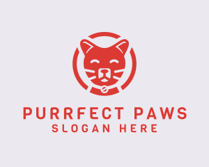 Happy Feline Cat logo design