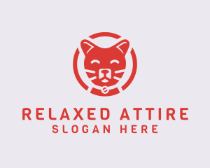 Happy Feline Cat logo design