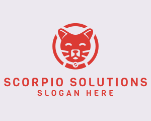 Happy Feline Cat logo design