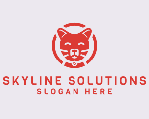 Happy Feline Cat logo design