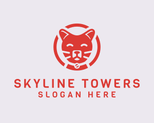 Happy Feline Cat logo design