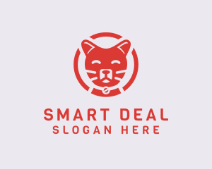 Happy Feline Cat logo design