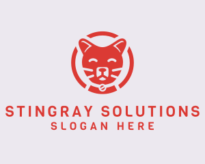 Happy Feline Cat logo design