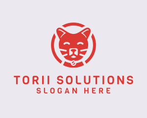 Happy Feline Cat logo design