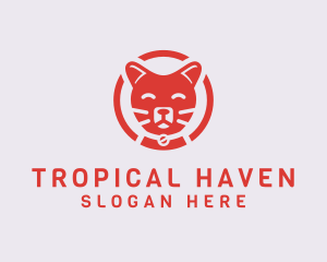 Happy Feline Cat logo design