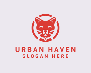 Happy Feline Cat logo design