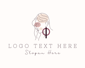 Glamorous - Lady Fashion Stylist logo design