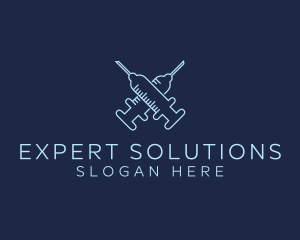 Specialist - Medical Cross Syringe logo design