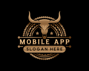 Cow - Bull Ranch Farm logo design