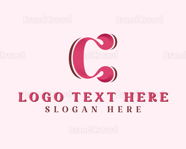 Fancy Stylish Retro Letter C Logo