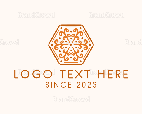 Ornamental Hexagon Decoration Logo