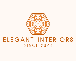 Ornamental Hexagon Decoration logo design