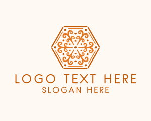 Ornamental Hexagon Decoration Logo