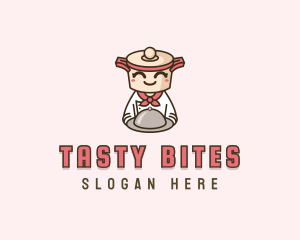 Fast Food - Cooking Pot Cloche Chef logo design