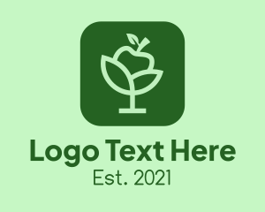 Healthy Food - Organic Apple App logo design