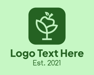 Food - Organic Apple App logo design