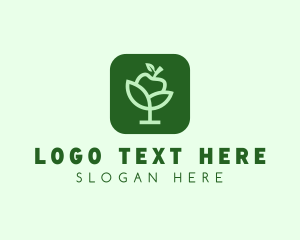 Leaf - Organic Apple App logo design