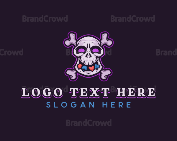 Skull Casino Gambling Logo