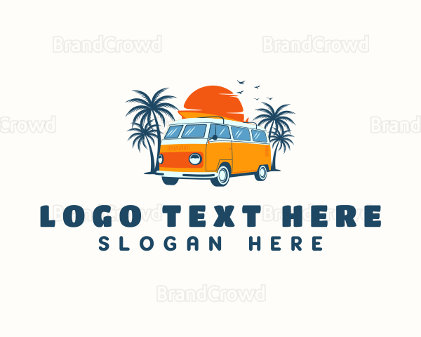 Beach Surfing Van Logo