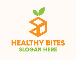 Nutritious - Orange Delivery Cube logo design