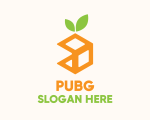 Mobile Application - Orange Delivery Cube logo design