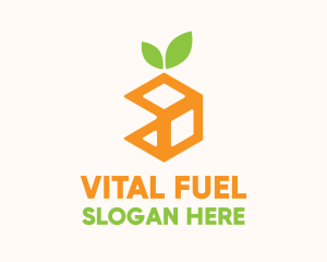Nutritious - Orange Delivery Cube logo design