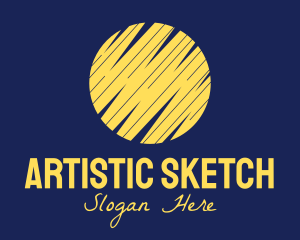 Draw - Yellow Moon Sketch logo design