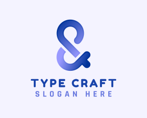 Gradient Ampersand Type logo design