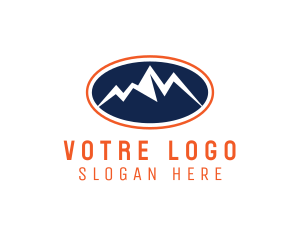 Camping - Mountain Range Trekking logo design