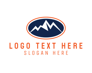 Oblong - Mountain Range Trekking logo design
