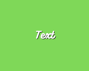 White & Green Text logo design