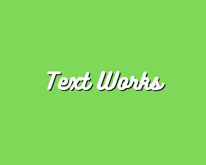 Text - White & Green Text logo design