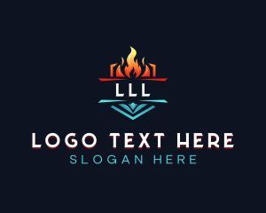 Heating - Heating Cooling Thermal logo design