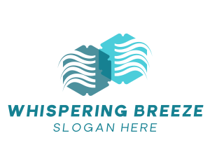 Wind Airflow Ventilation logo design