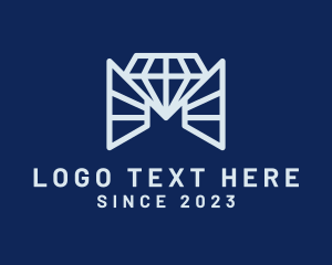 Crystal - Elegant Jewel Letter M logo design