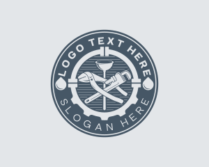 Cogwheel - Plunger Plumbing Tools logo design