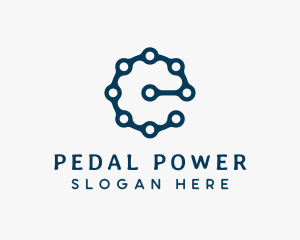 Pedal - Bike Chain Letter E logo design