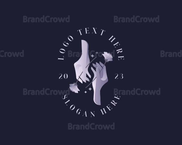 Hands Flower Skin Care Logo