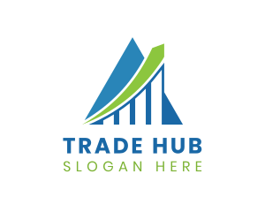 Trade - Triangle Trading  Graph logo design