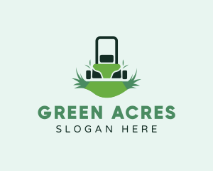 Lawn Mower Grasscutter logo design
