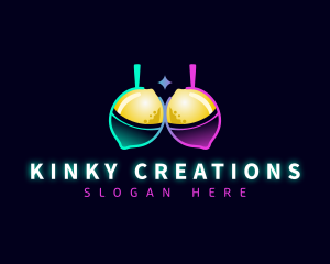 Erotic  Lemon Boobs logo design