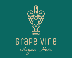 Grapes - Star Grape Wine logo design