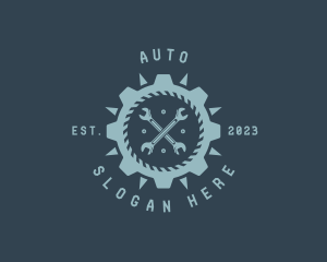 Repairman Gear Wrench logo design