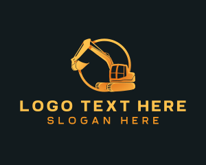 Hauling - Industrial Digging Excavator logo design