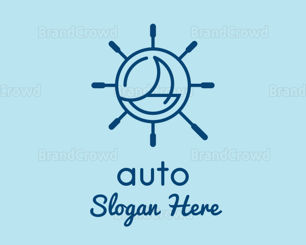 Nautical Steering Wheel Logo