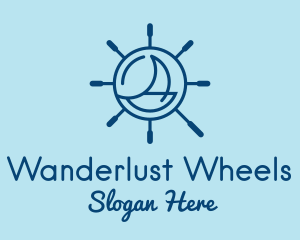 Nautical Steering Wheel  logo design