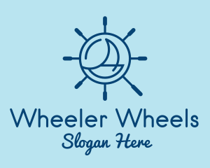 Nautical Steering Wheel  logo design