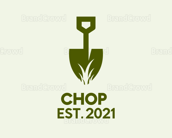 Green Shovel Grass Logo